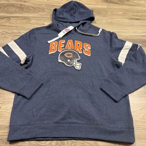 NFL Team Apparel Chicago Bears Pullover Hoodie Sweatshirt Blue Men's XL $50 NWT